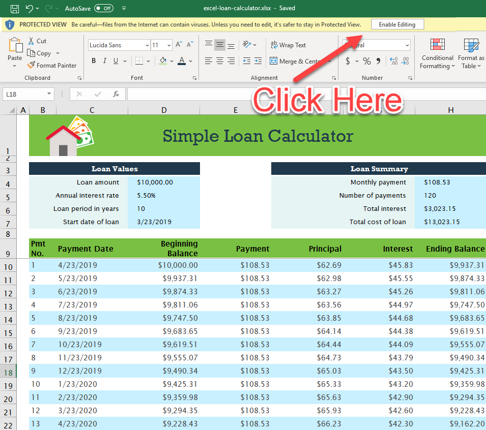 Loan repayment excel template calculator sampletemplatess sample