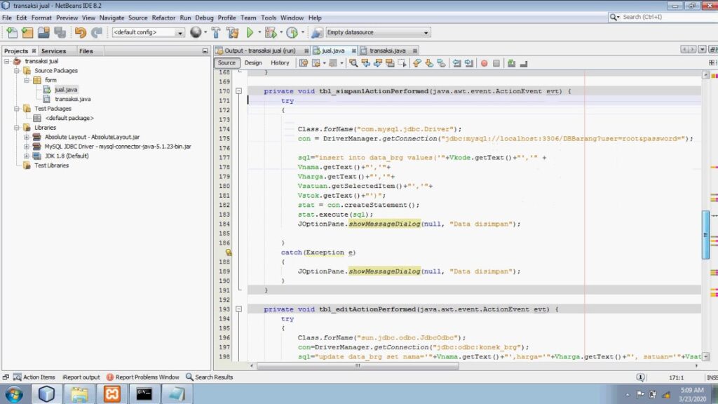 Contoh Desain Form Peminjaman Inventaris Netbeans 2024